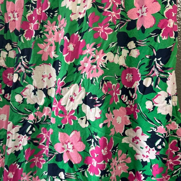 100% cotton J.Crew Printed V-neck ruffle midi dress sz 14 - Picture 8 of 12